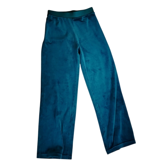 Love 83 Forest Green Velour Pants Size L - Picture 1 of 3